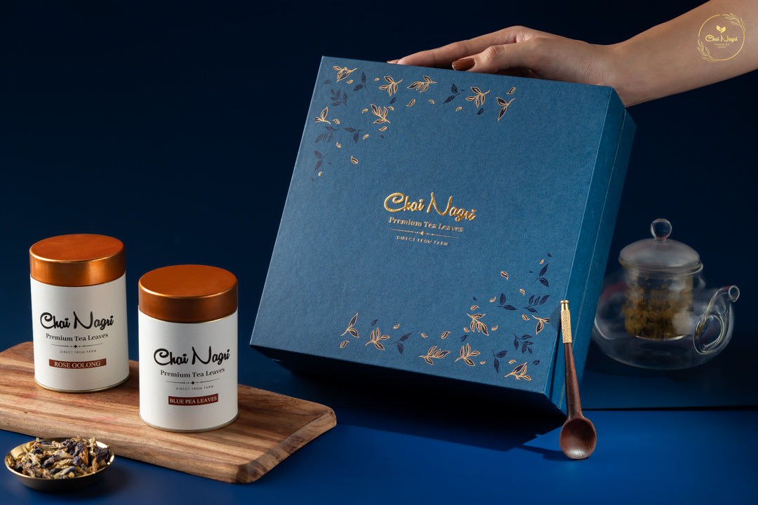 Chai Nagri Premium-Teebox in edlem Design – hochwertige Verpackung für losen Tee in aromadichten Dosen