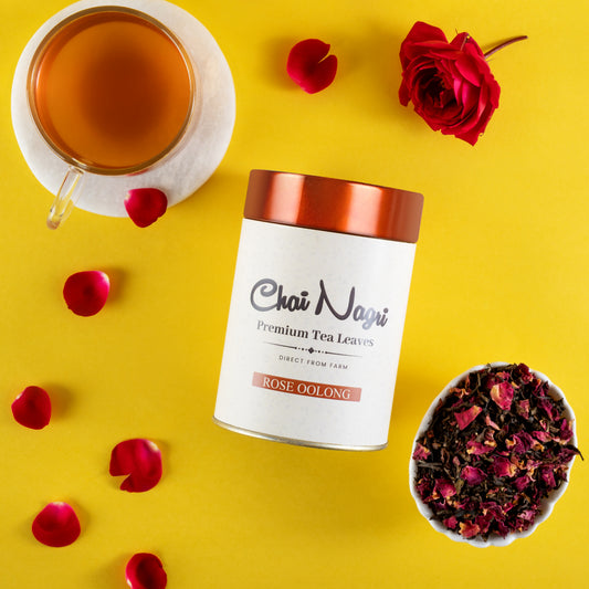 Chai Nagri Rose Oolong – Premium Darjeeling-Oolong Tee mit Rosenblüten, elegant und blumig