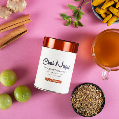 Ayurveda Kräutertee AyurFlavors – Chai Nagri Tee mit Amla, Tulsi, Kurkuma und Süßholz