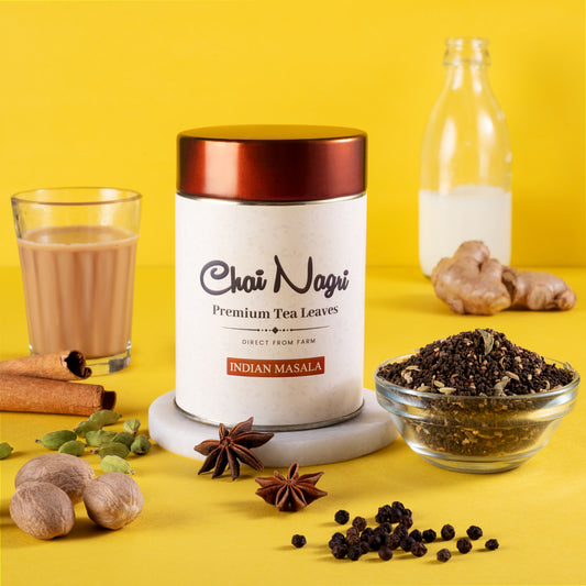 Chai Nagri Indian Masala Tee mit Gewürzen, Milch und Chai – würzige indische Teemischung